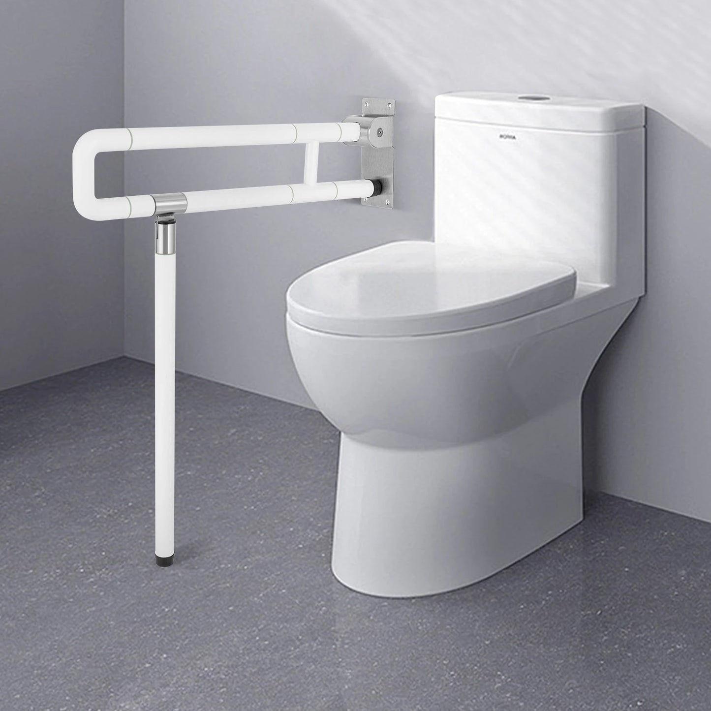 Hign-concerned Toilet Grab Bar Wall Mount Assist Foldable