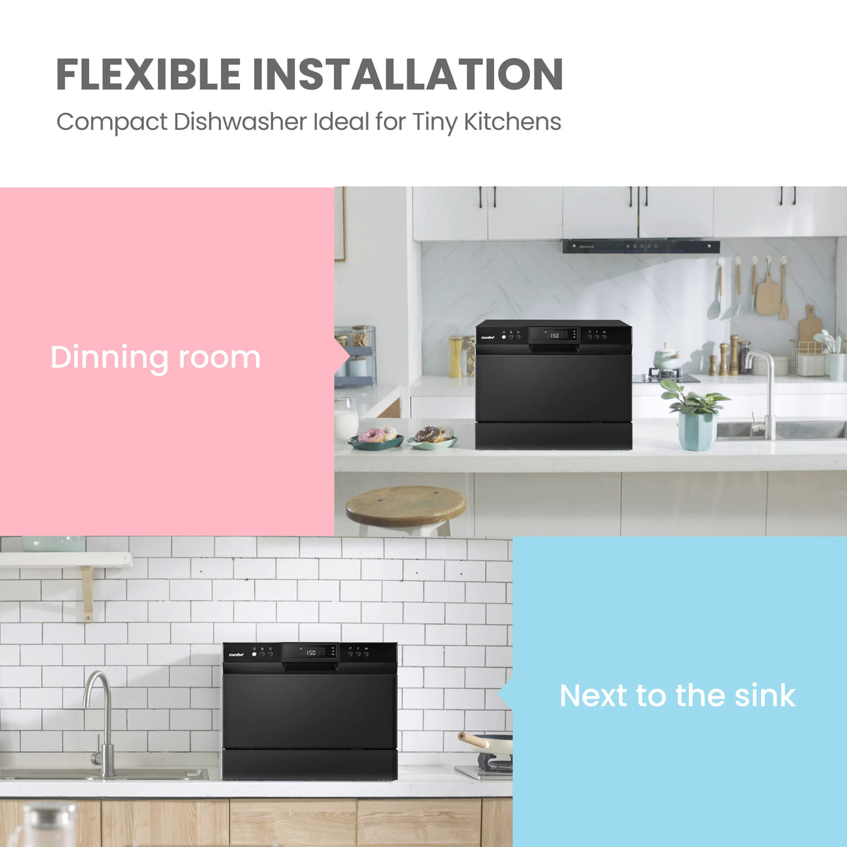 Midea Large Capacity Automatic Dishwasher With Digital Timer