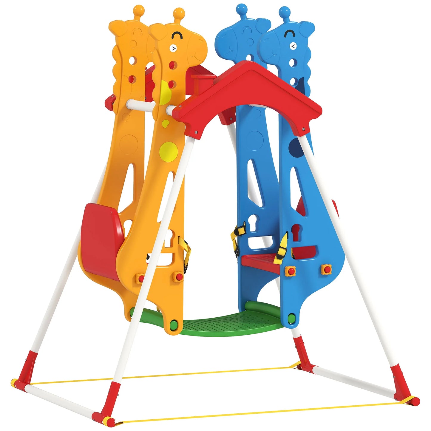 Kids AFrame Swing Dual Seat Indoor Outdoor Safe Durable