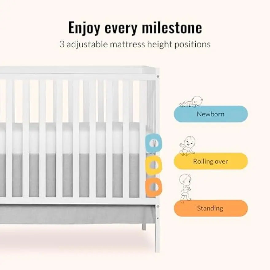 Convertible Baby Crib With Toddler Bed Conversion Sustainable Pinewood