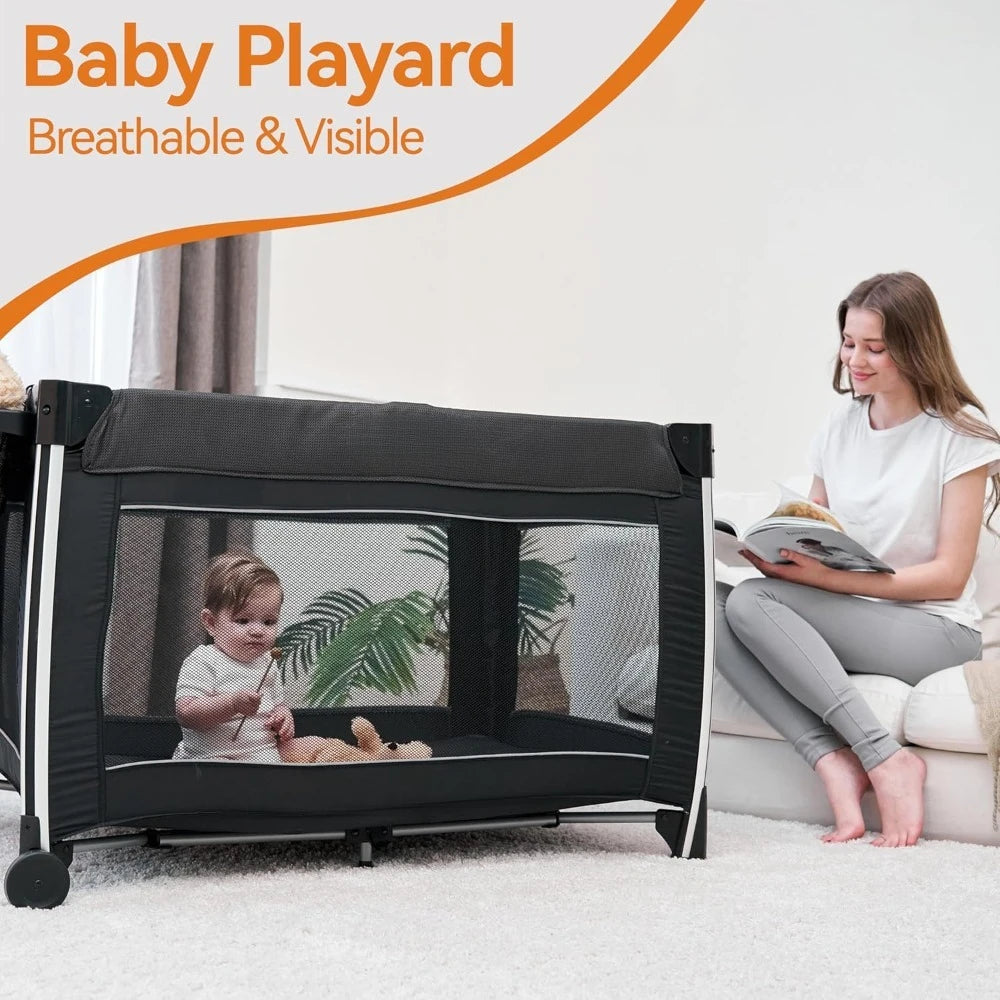 High Concerned 4 in 1 Portable Baby Crib Center