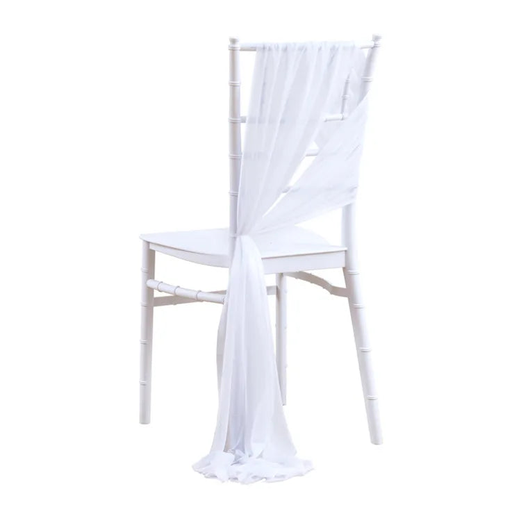 Chiffon Chair Sashes for Wedding Decor Draping with Tie
