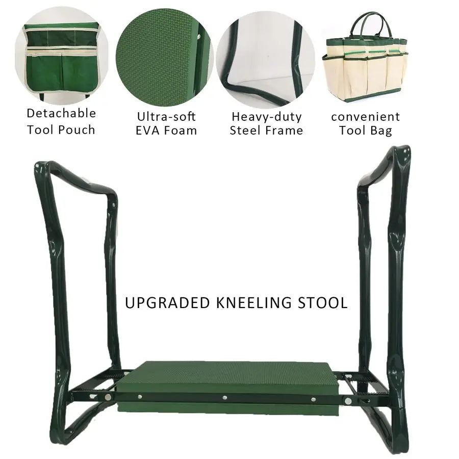 XMSJ Garden Kneeler And Seat With Large Tool Pouch