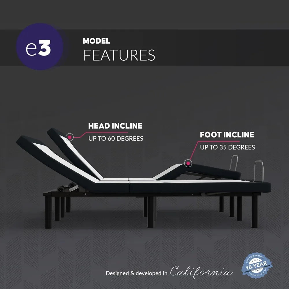 MKDK Adjustable Bed Base With Wireless Remote And Tilt