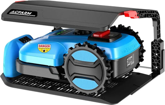 XMSJ Robotic Lawn Mower for Quarter Acre Slopes Up To Forty Seven Percent With App Control Docking Station