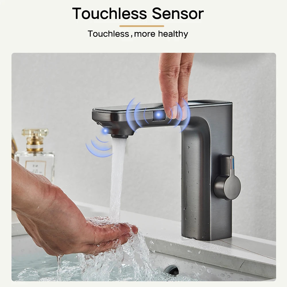 Rozin Touchless Digital Bathroom Faucet Featuring Smart Brass Sensor