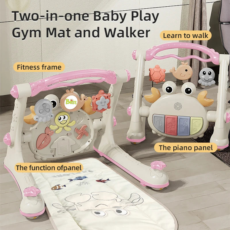 Ubravoo Four In One Baby Walker Toy Piano Table Rack Bundle