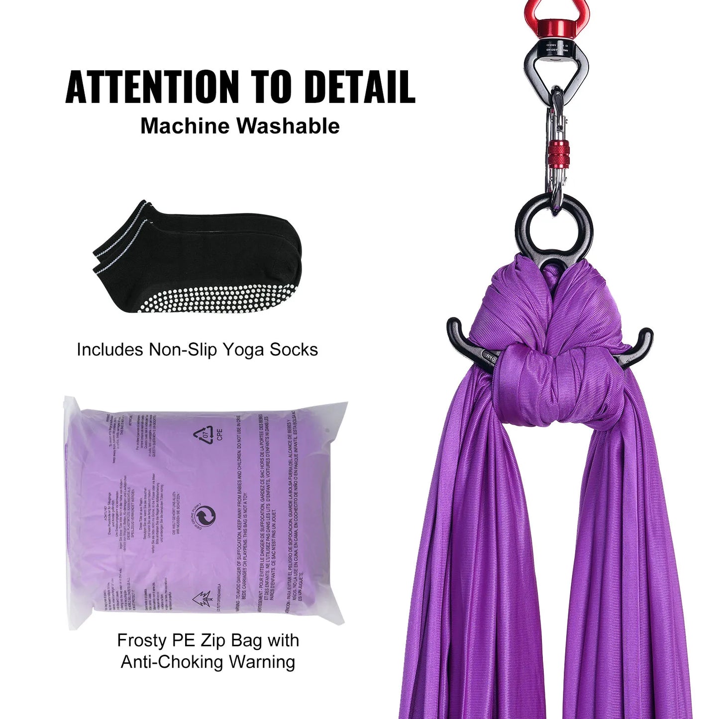 SucceBuy Aerial Yoga Hammock And Swing Starter Kit All