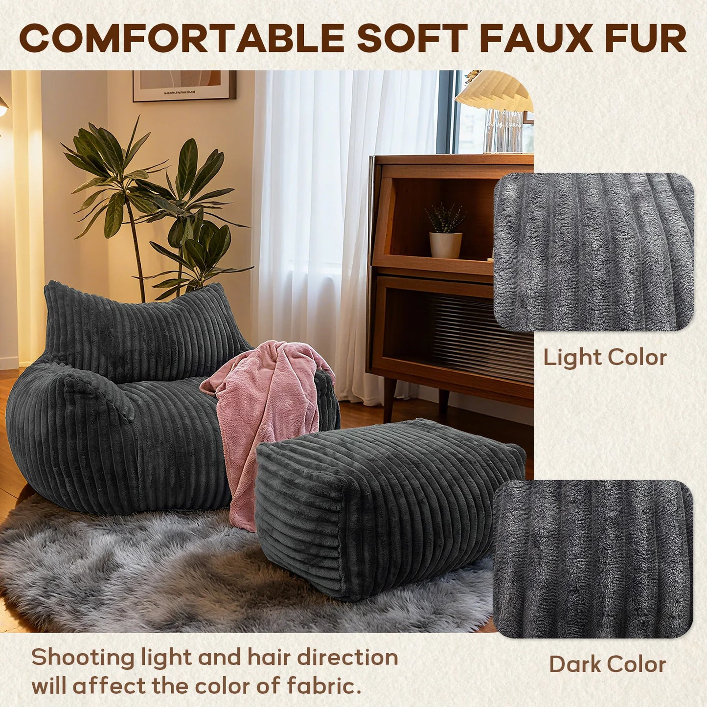 Reading Chair Bean Bag Chairs for Adults Living Room Furniture
