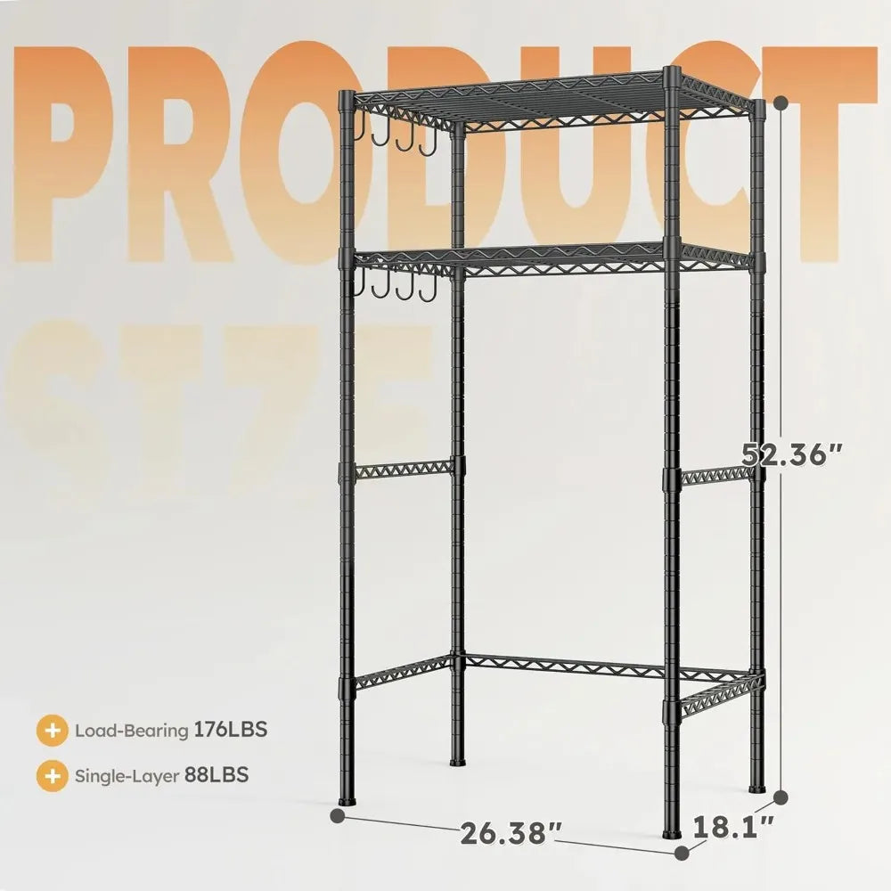2 Tier Mini Fridge Shelving For Dorms Steel Storage