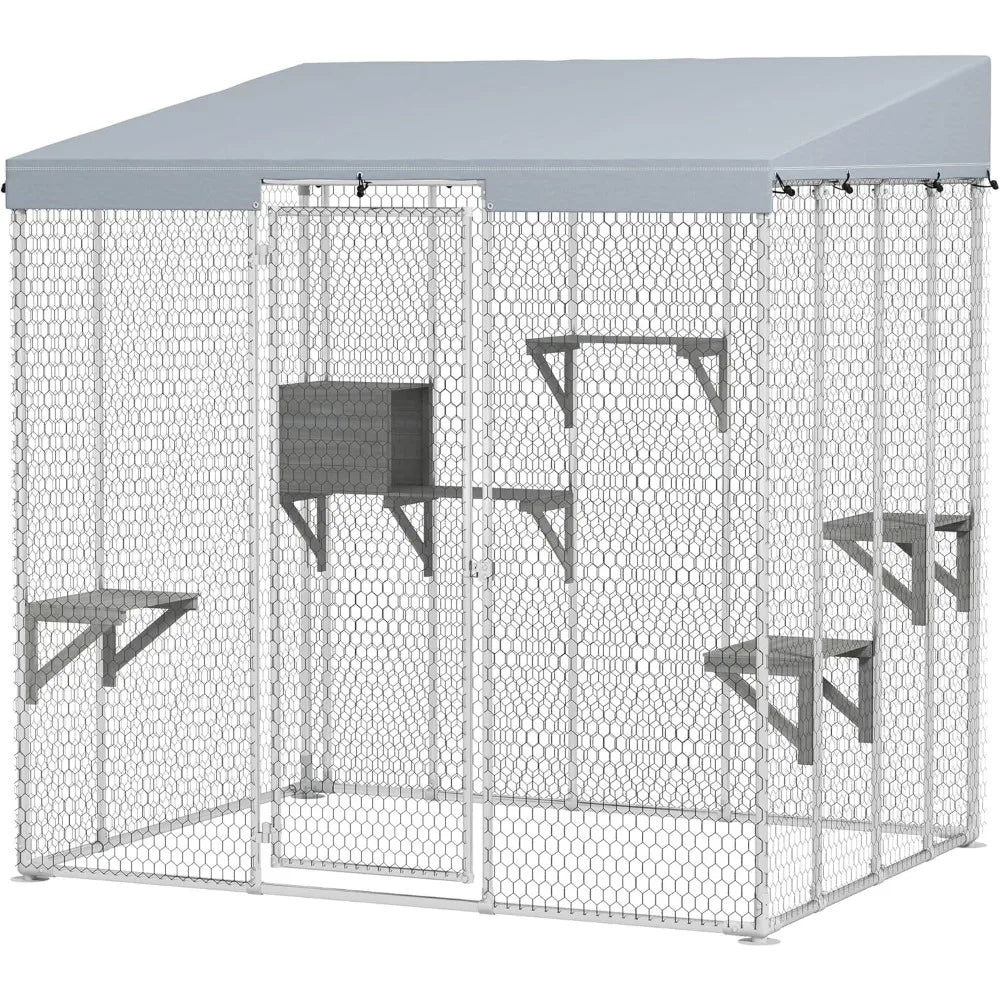 Walki Catio Outdoor Cat Enclosure With Waterproof Canopy