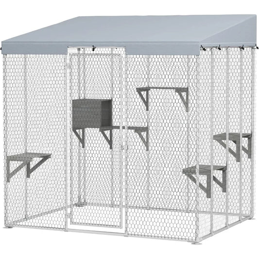 Walki Catio Outdoor Cat Enclosure With Waterproof Canopy