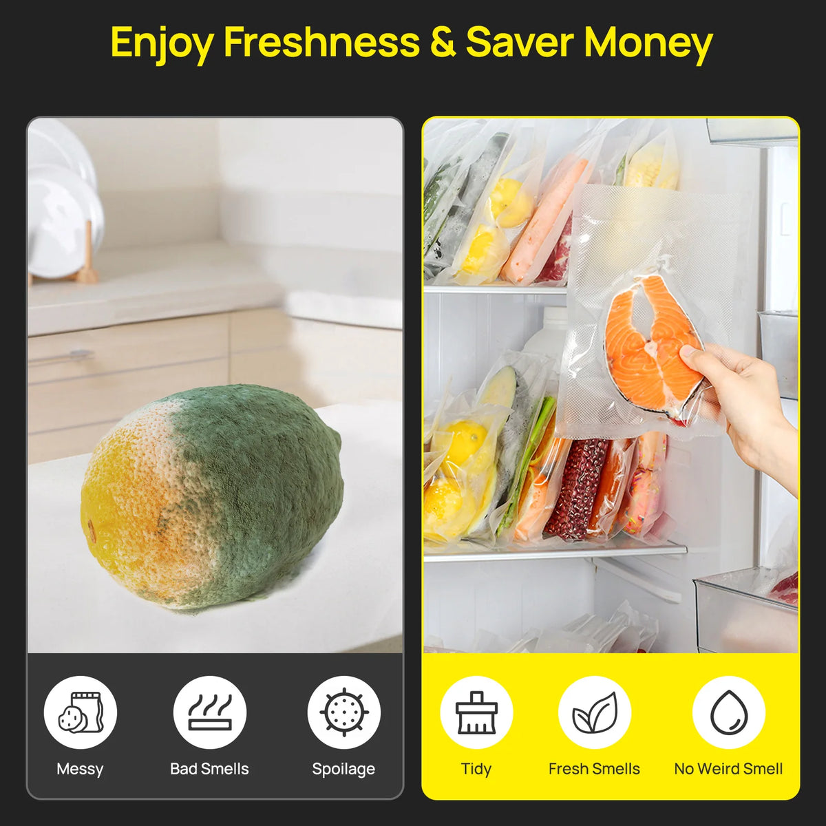 SEATAO VH5188 Automatic Vacuum Sealer With Built In Cutter