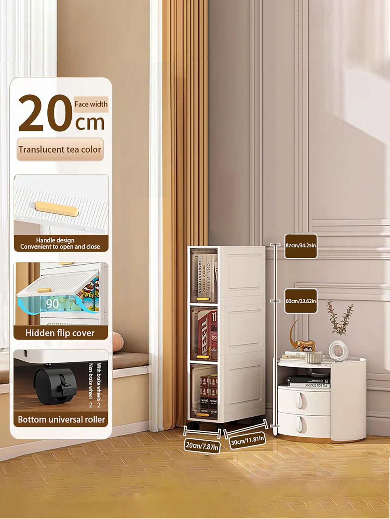 Multi Functional Ultra Thin Gap Storage Cabinet