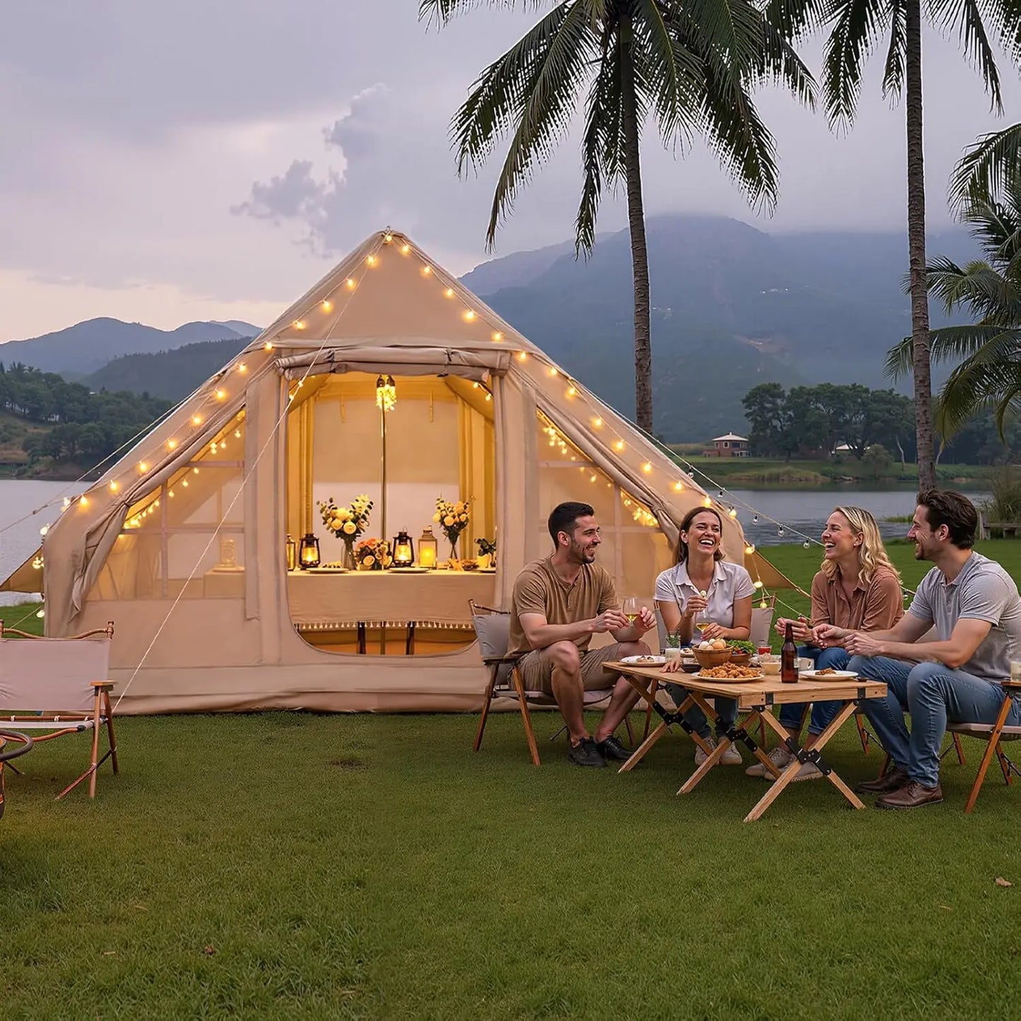 Inflatable Camping Tent For Four To Eight People Shelter