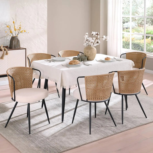 Dining Chair Set Modern Farmhouse Upholstered Wingback