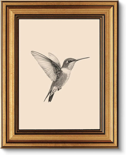 Abstract Hummingbird Canvas Print Wall Art For Living Room