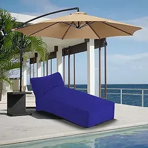MKDK Outdoor Chaise Lounge Reclining Waterproof Sunbed