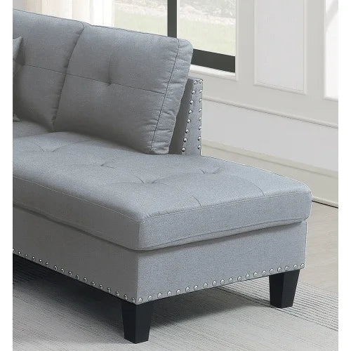 Modern Segmented Sofa Set With Storage Footstool Cup Holders