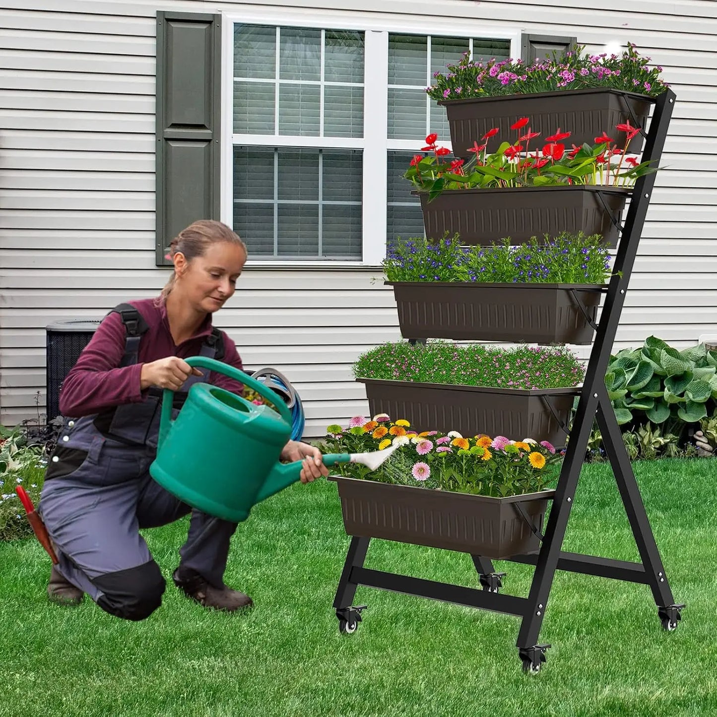 Vertical Raised Garden Bed With Drainage For Vegetables Herbs