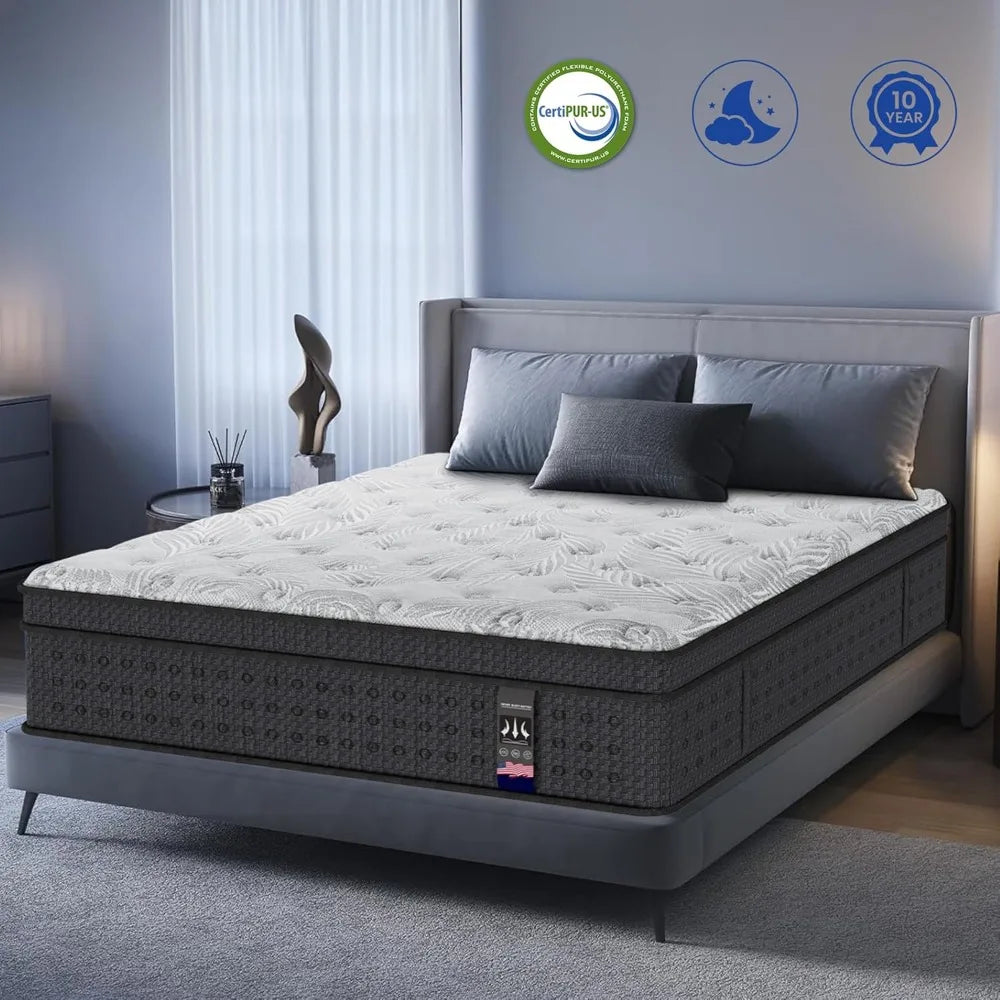 Gel Memory Foam Hybrid Mattress With Pocket Springs