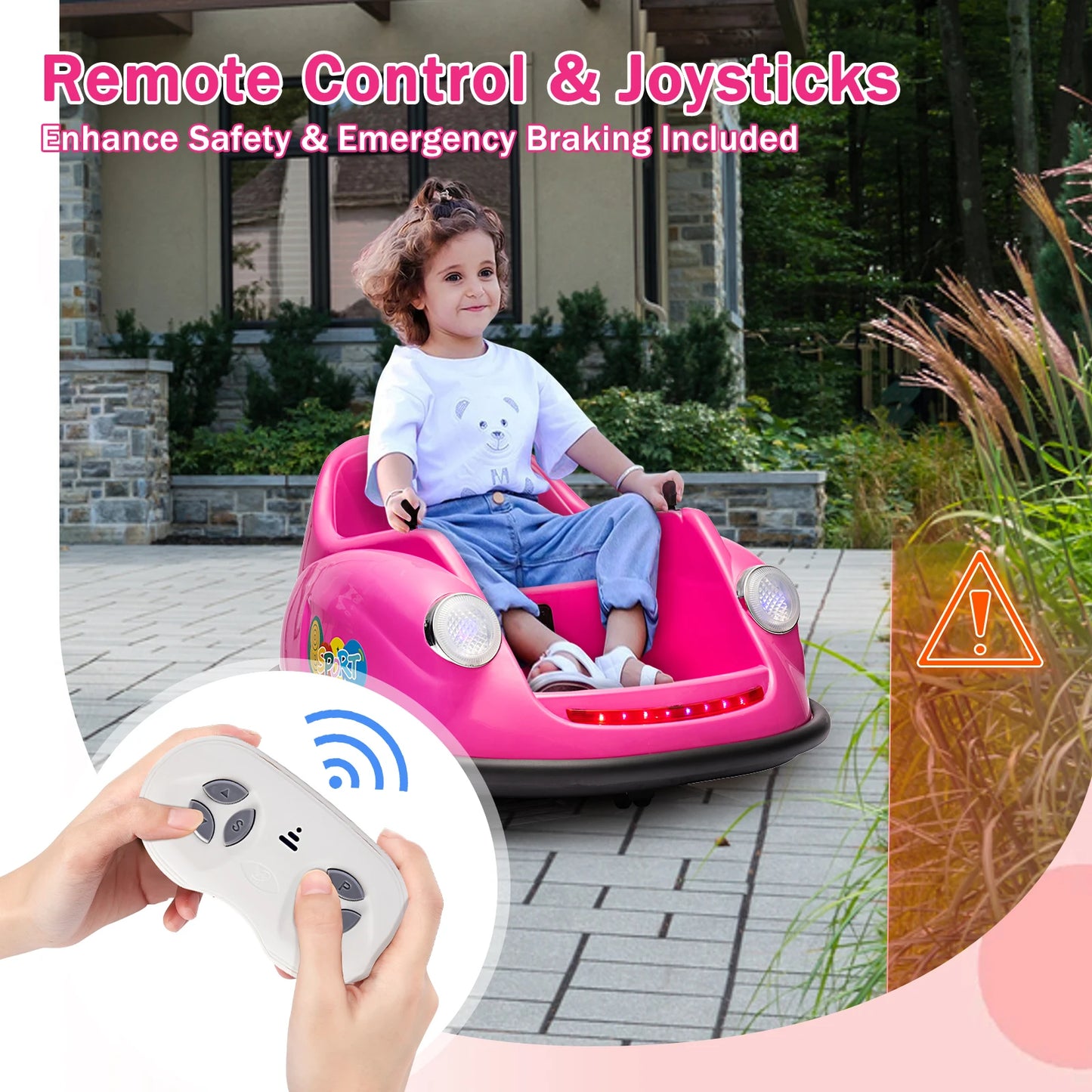 HobbyLane Bumper Cars For Toddlers Ride On 12V Remote