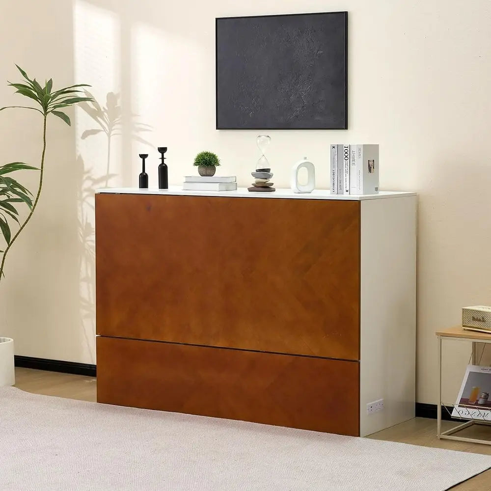 MKDK Murphy Bed With Storage And Dual Charging Station