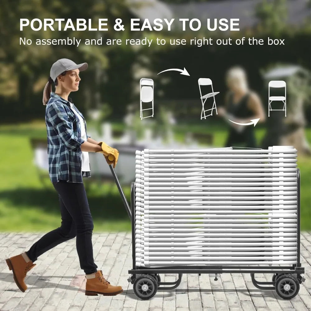 Hign-concerned Folding Chairs 20 Pack Portable Event Chairs
