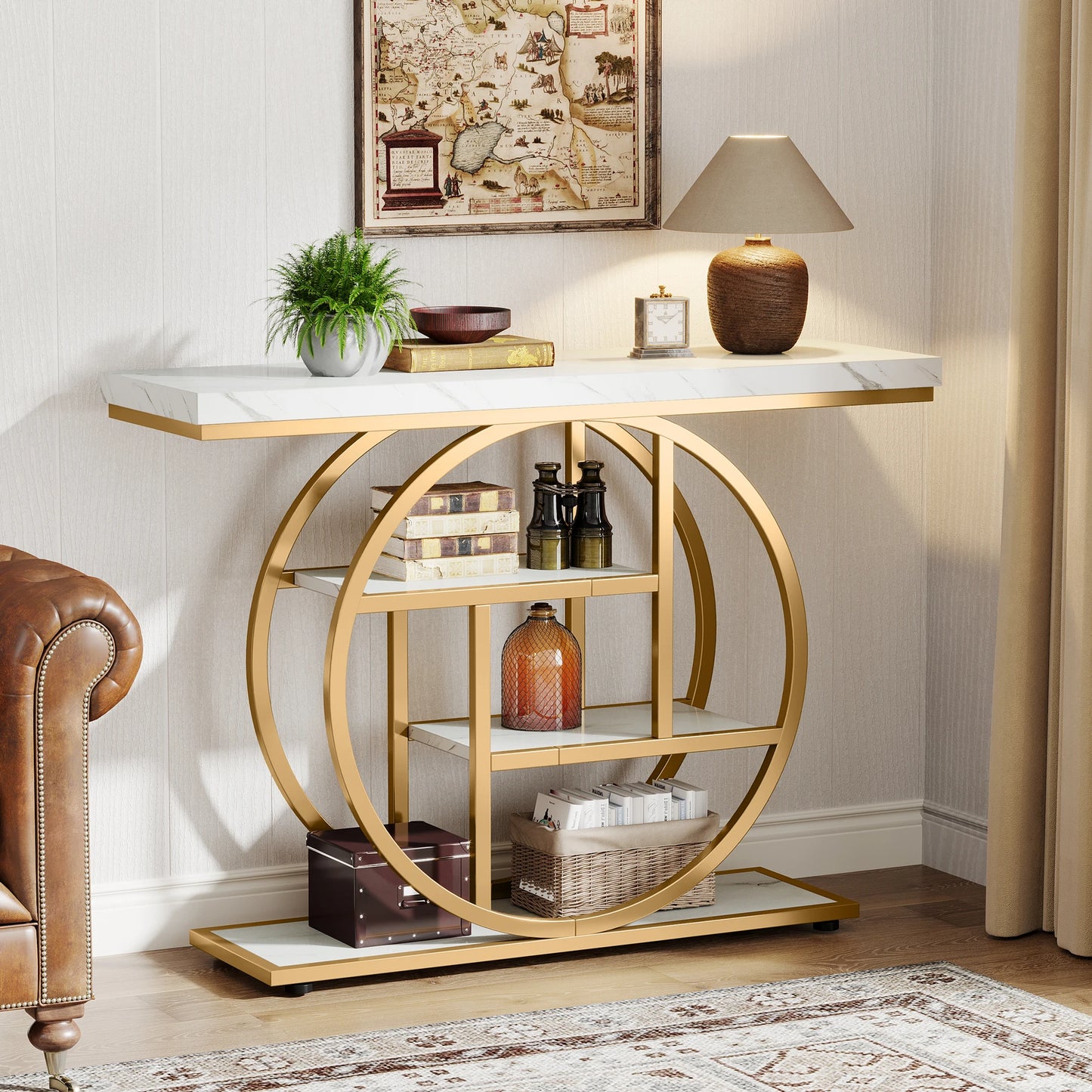 Tribesigns Console Table 4 Tier Entryway Sofa Table