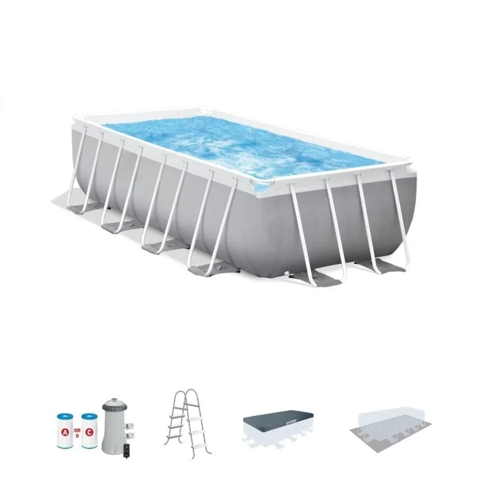 Prism Frame Premium Rectangular Above Ground Pool Set