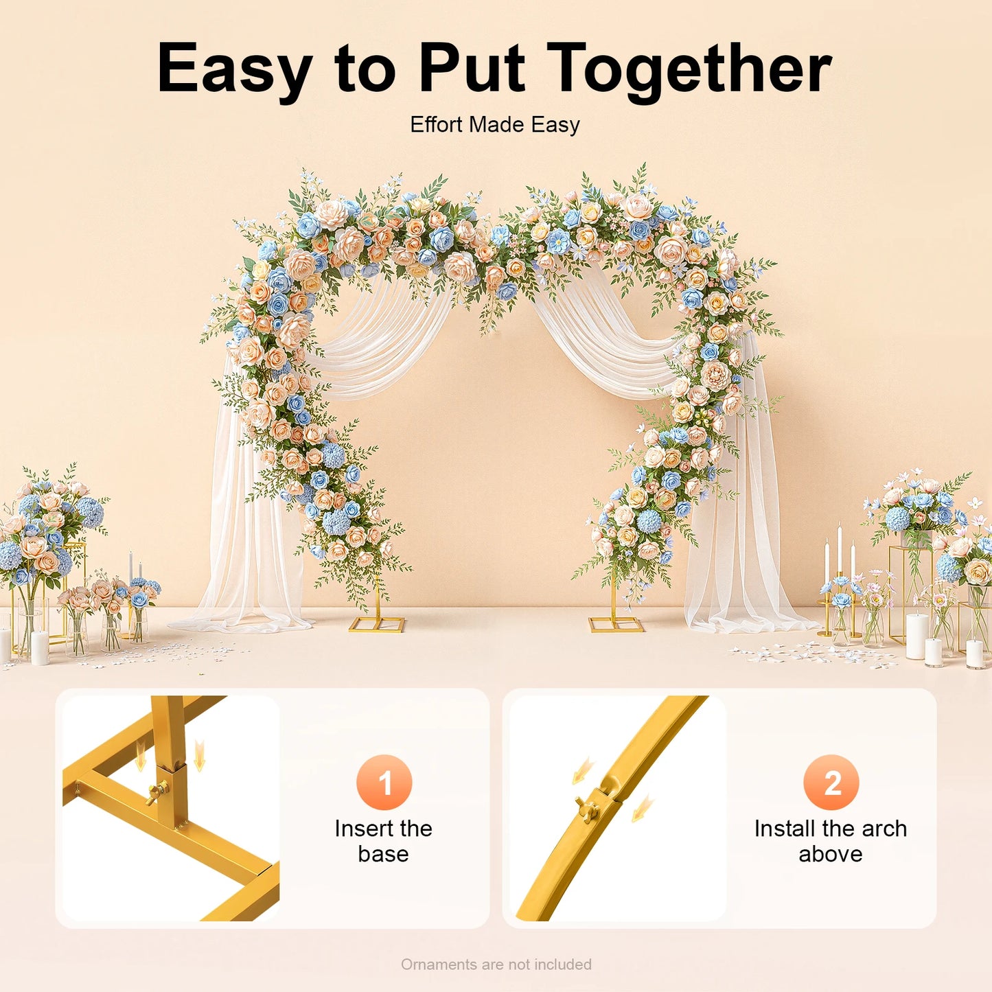Metal Wedding Arch Heart Shape Frame Backdrop Decor
