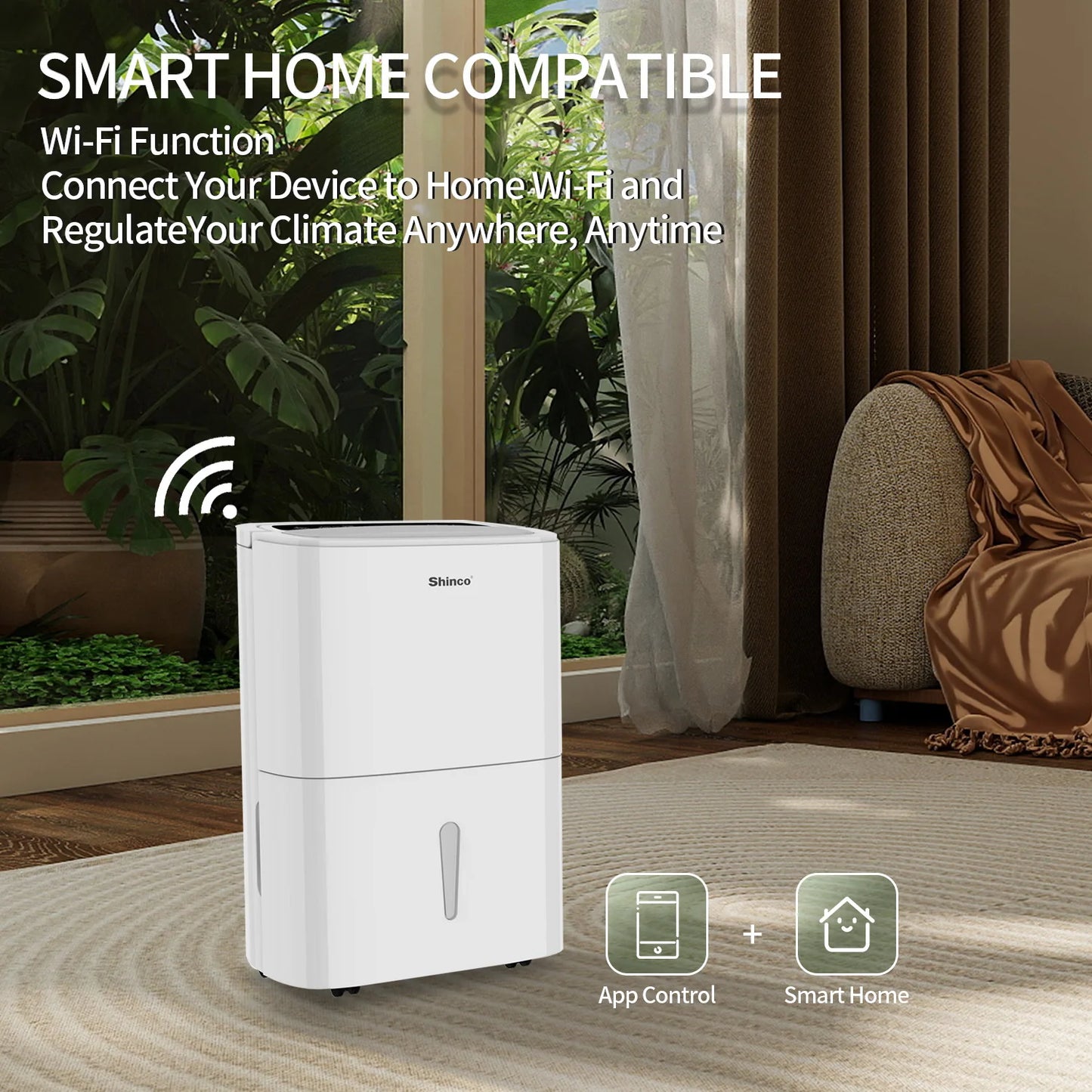Shinco 150 Pints Energy Star Dehumidifier With WiFi