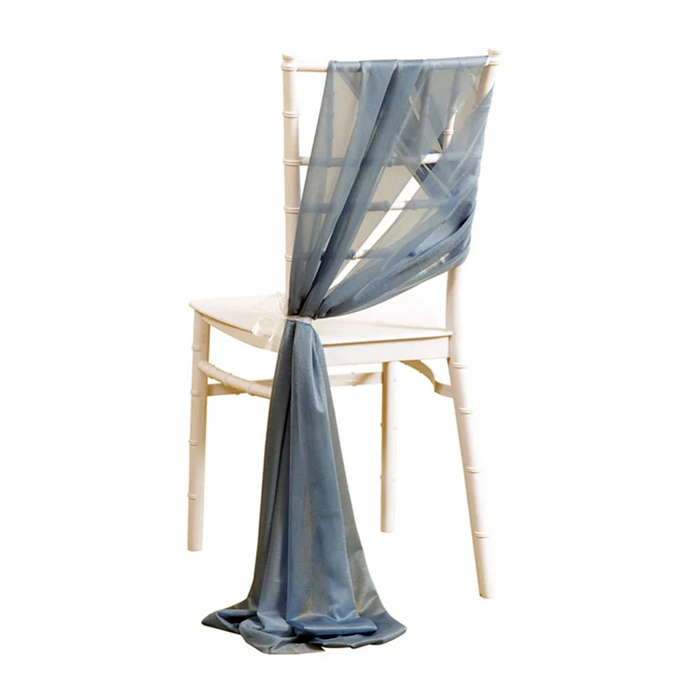Chiffon Chair Sashes for Wedding Decor Draping with Tie