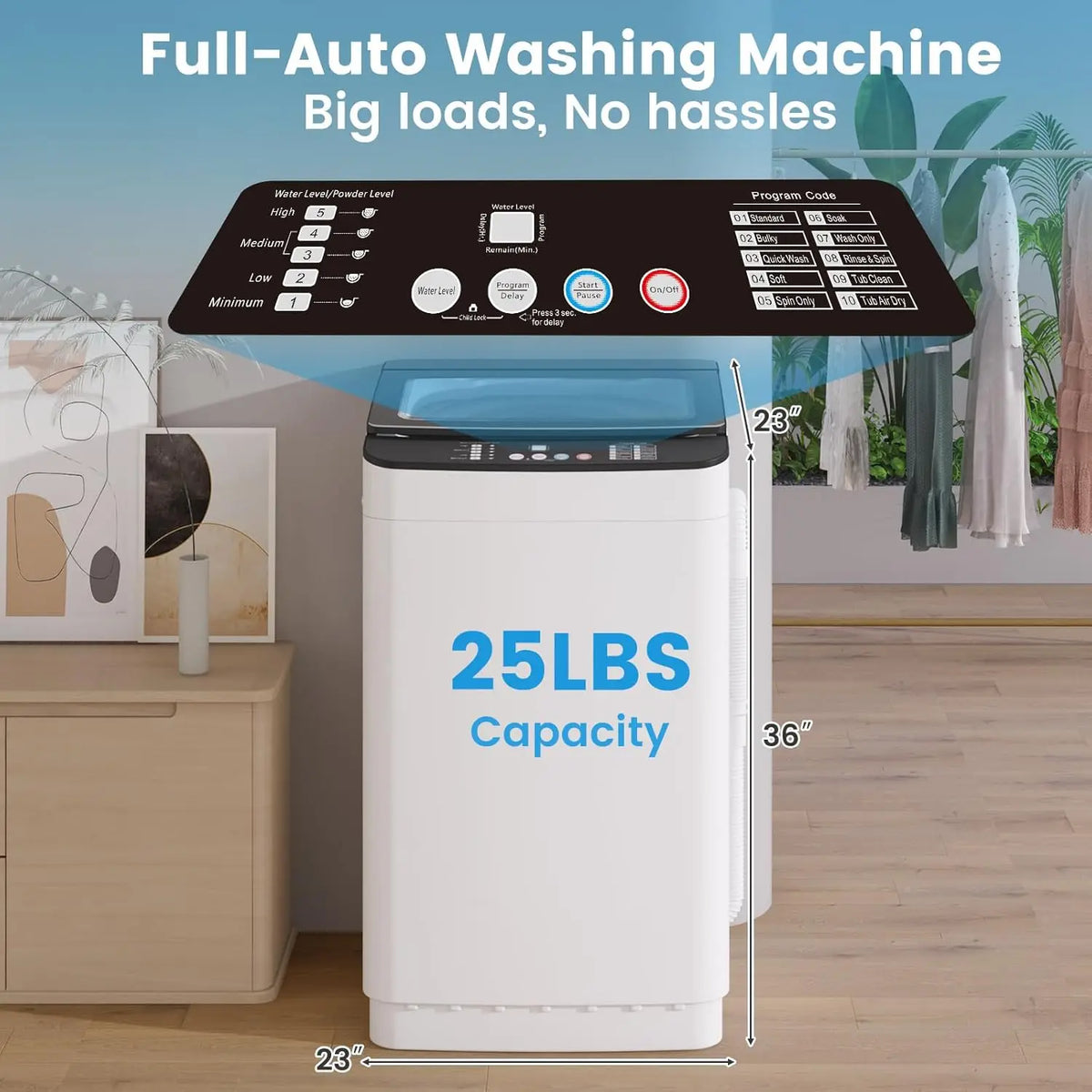 Portable Fully Automatic Washing Machine And Dryer Set