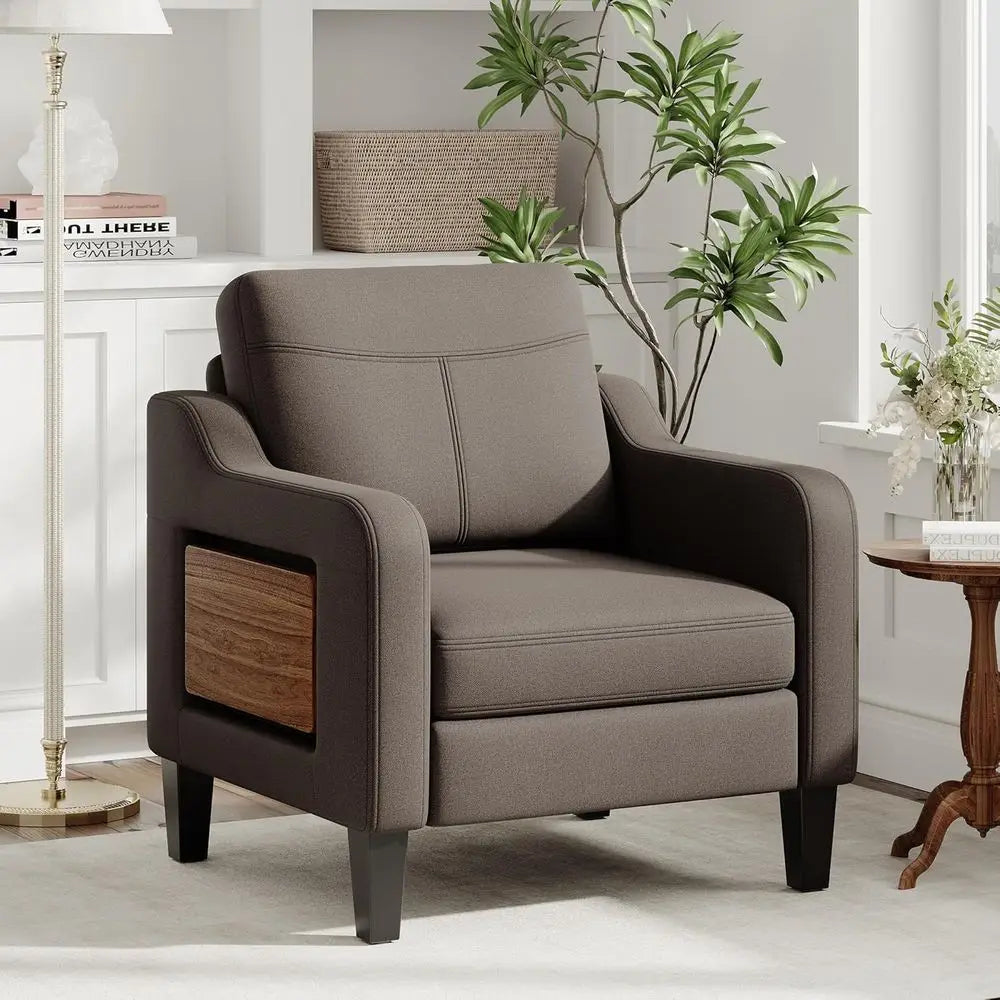 Adjustable Side Table Accent Chair With Storage