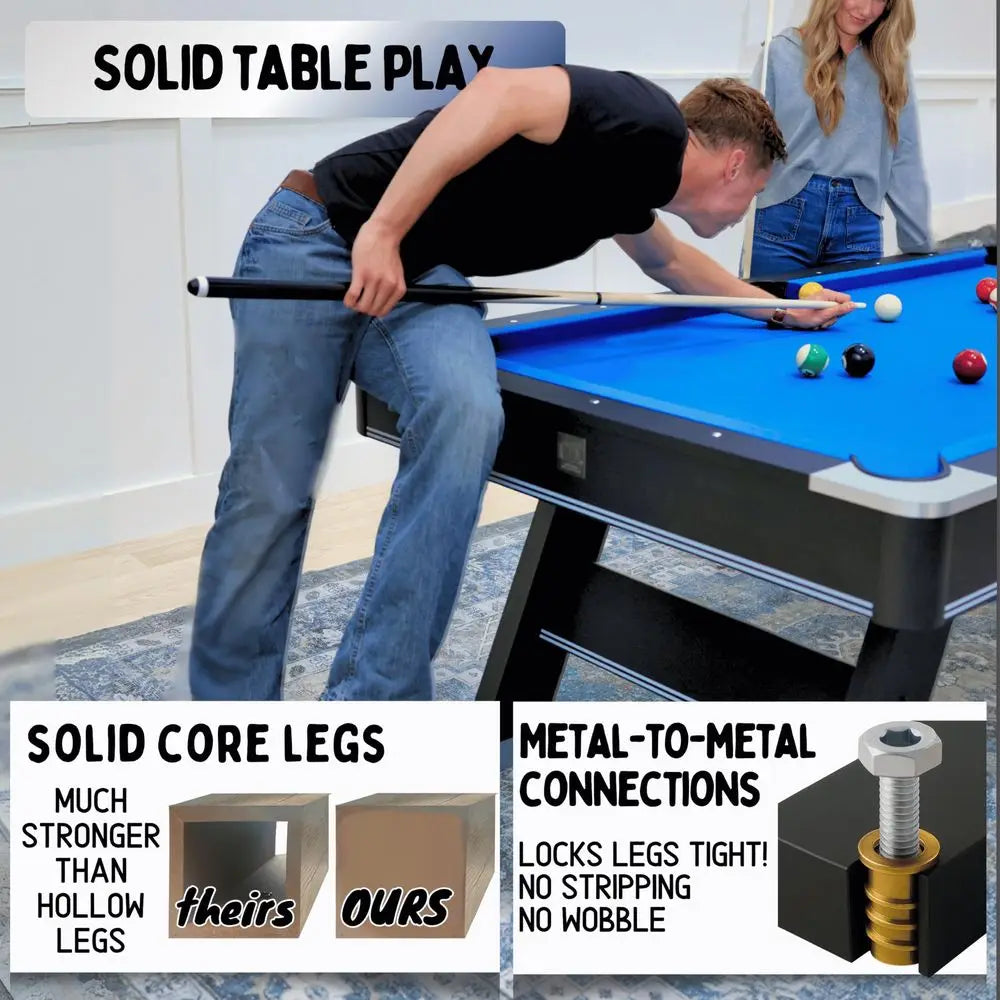 YTYIN MultiGame Table Billiards And Ping Pong Set Pro
