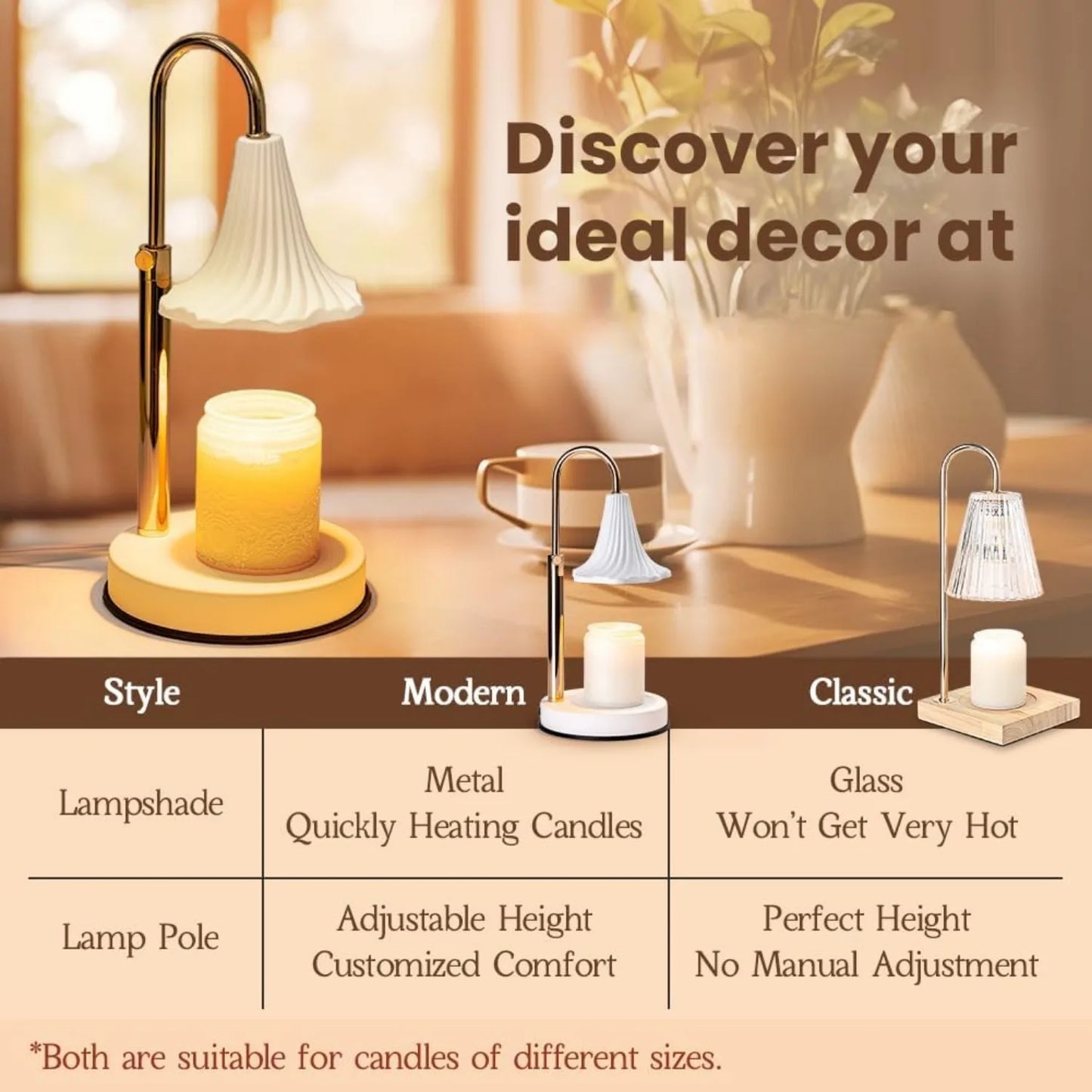Warm Candle Lights with Timers by Home Fragrance