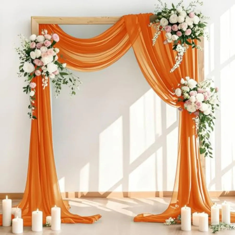 Wedding Arch Draping Fabric Sheer Chiffon Backdrop Panel