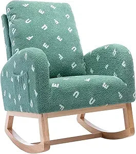 DAFIFY Teddy Upholstered Rocking Glider Chair Mid Century