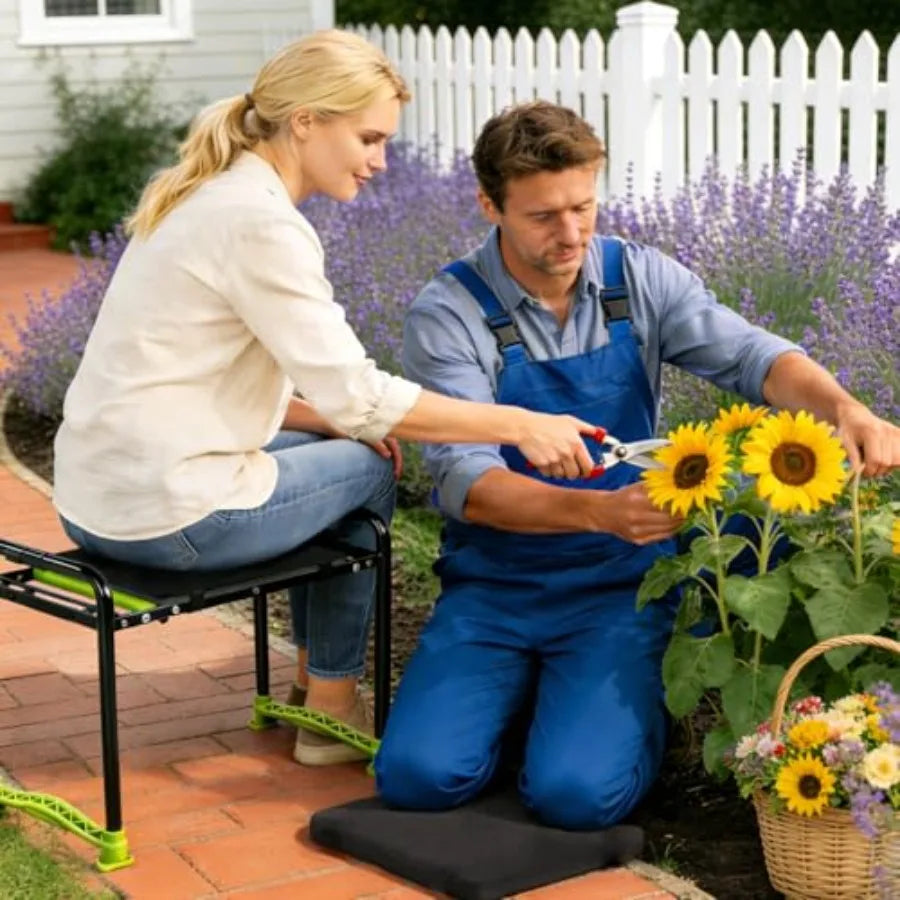 SHXI Garden Kneeler and Seat Heavy Duty Folding Bench