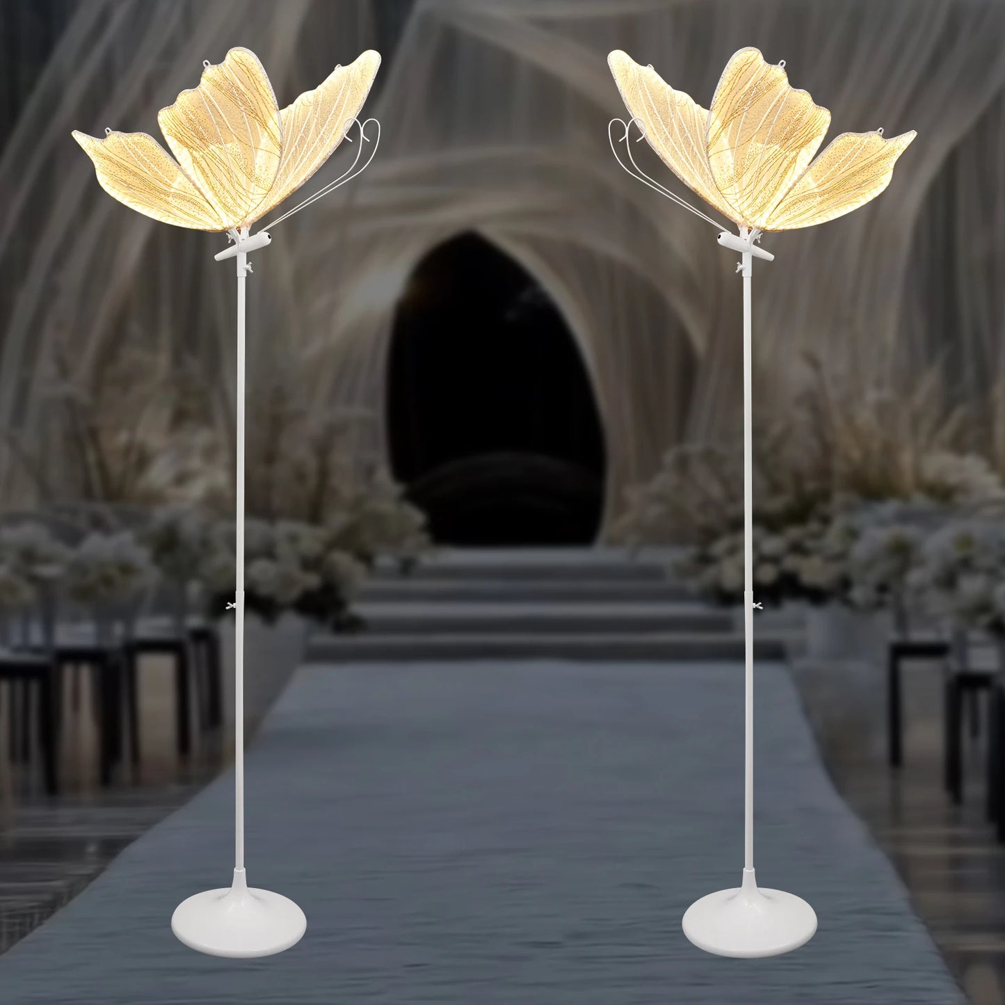 Bymaocar Butterfly Wedding Lights 48W LED Floor Lamp