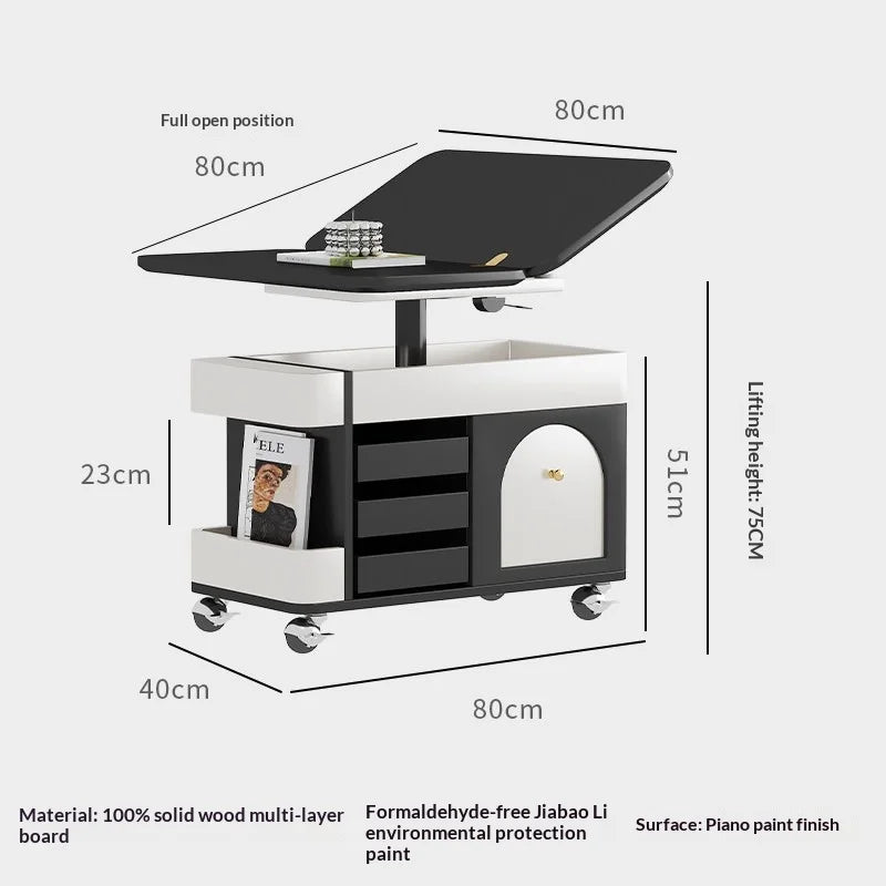 OMGD Luxury Lift Coffee Table for Modern Living Room