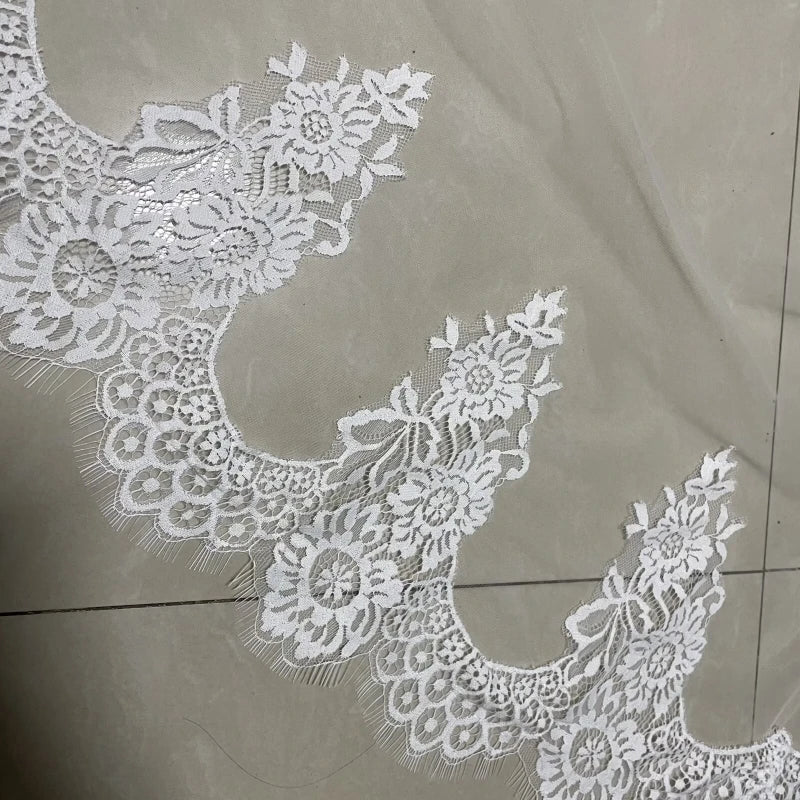 YXNLQGCN Lace Cathedral Bridal Veil Mantilla With Comb