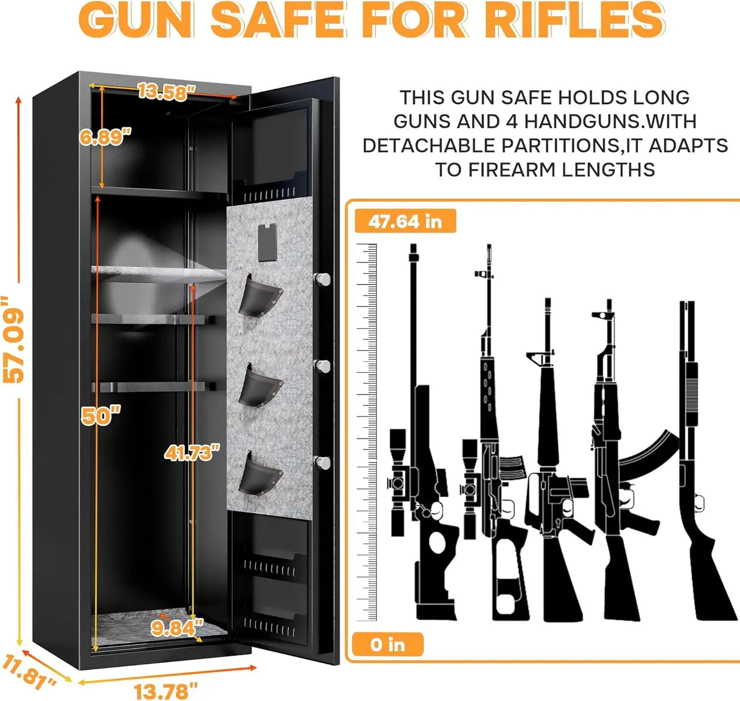 Hign-concerned Fingerprint Gun Safe for Rifles and Pistols