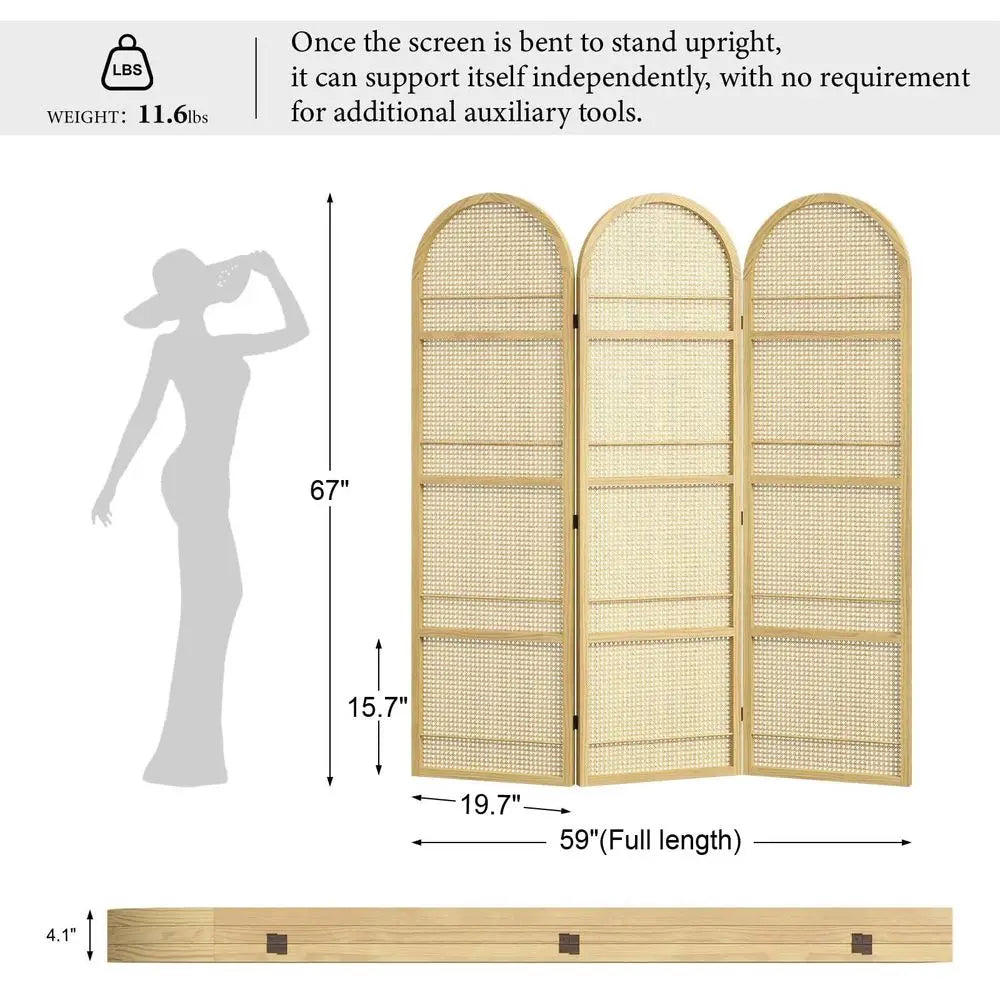 Room Divider With Builtin Bookshelf Foldable Privacy Screen