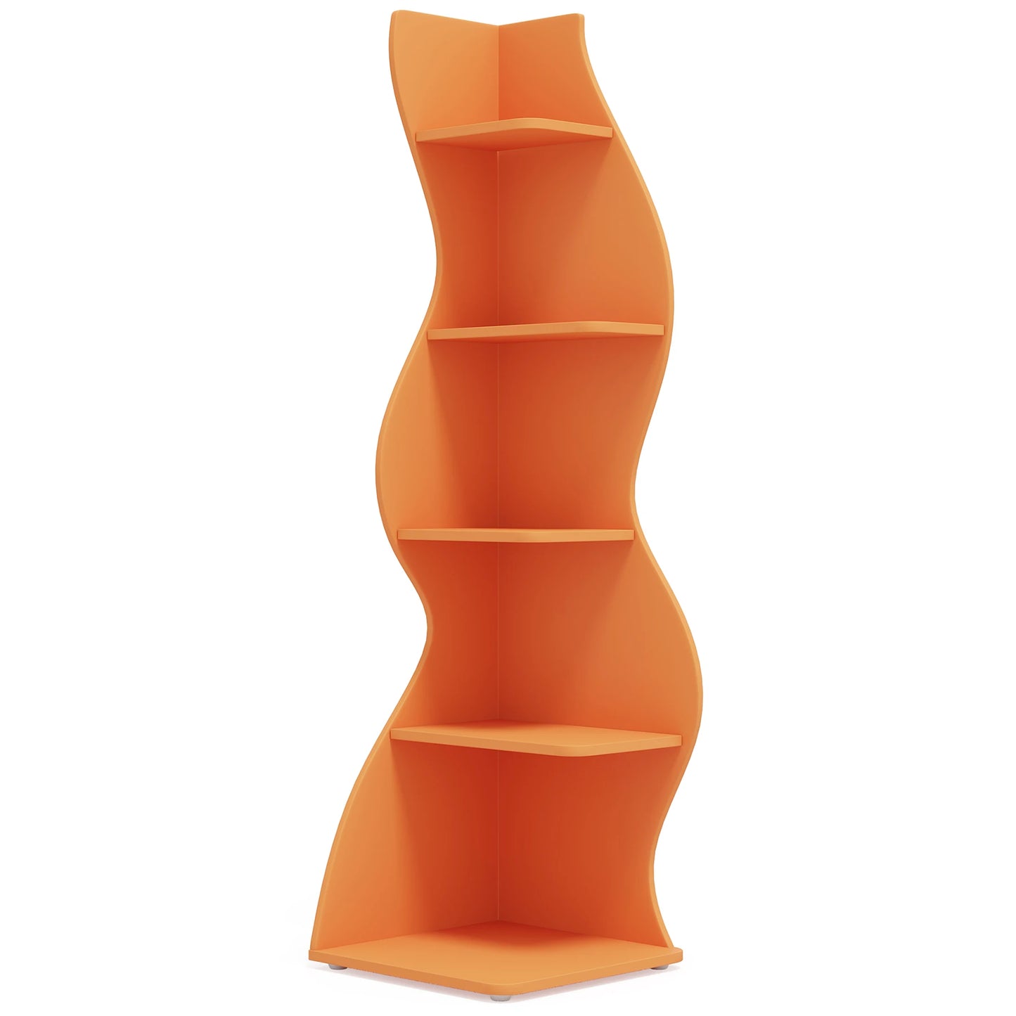 Tribesigns Corner Shelf Five Tier Wall Bookshelf Wood