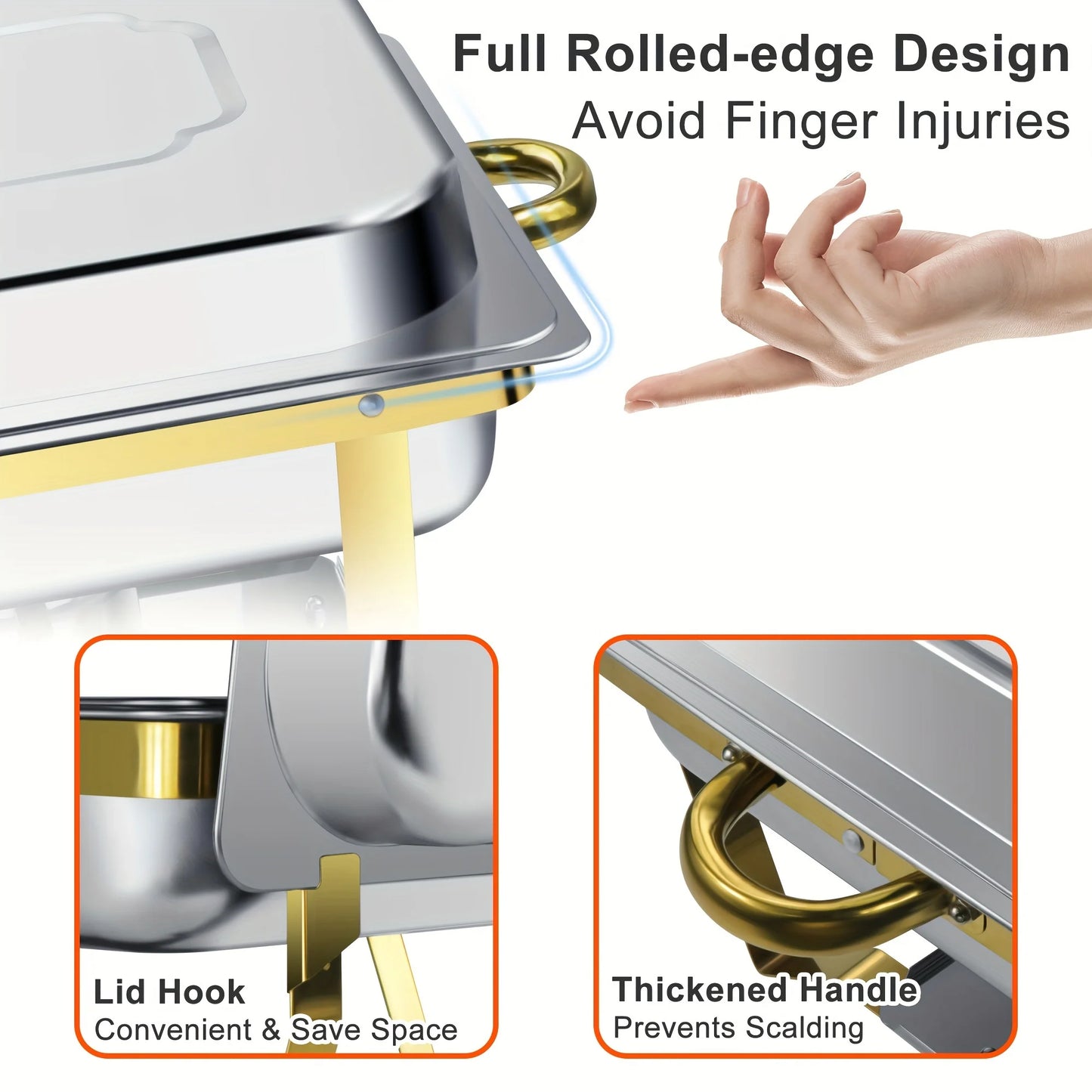 FCM Stainless Steel Chafing Dishes Buffet Set For Parties