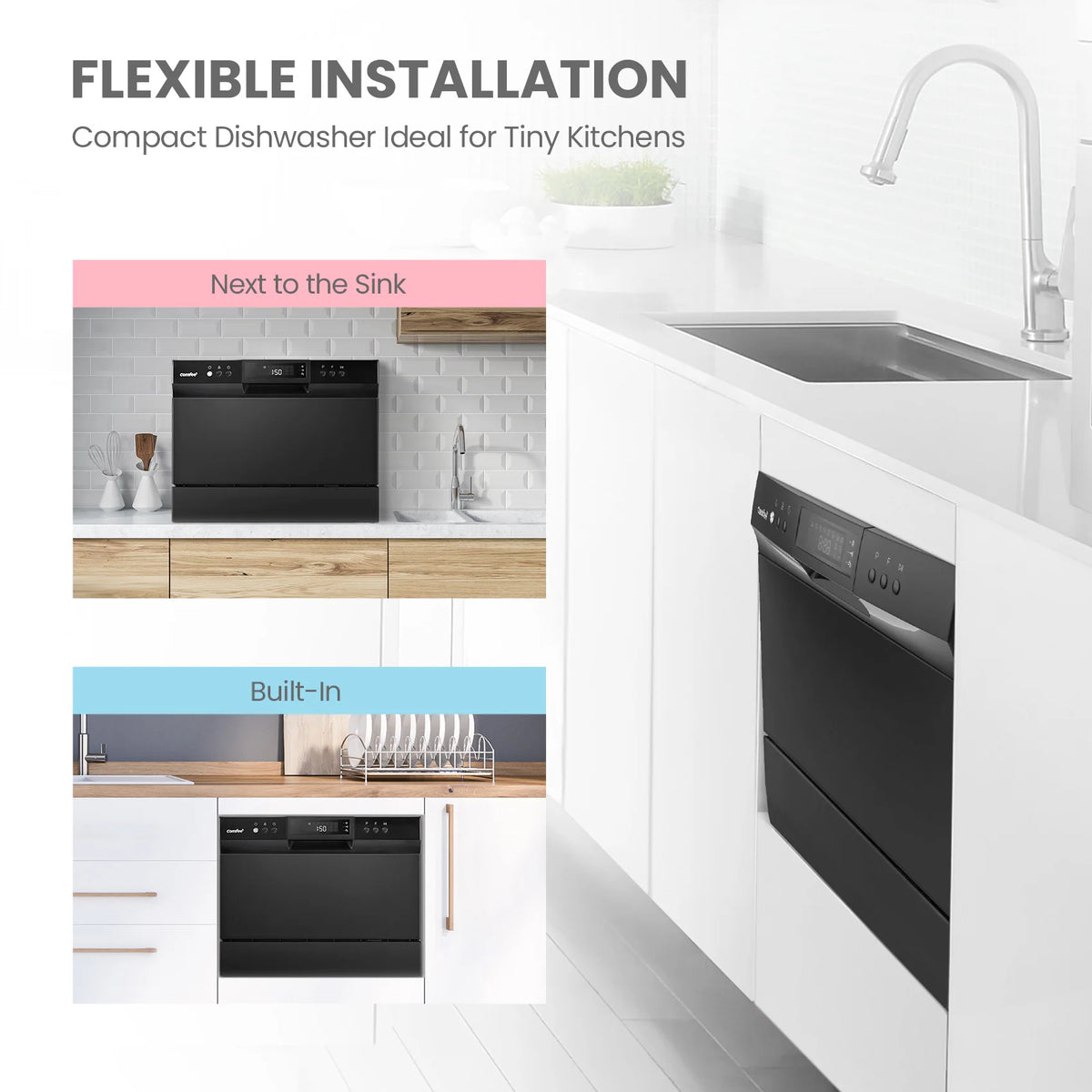 Midea Large Capacity Automatic Dishwasher With Digital Timer