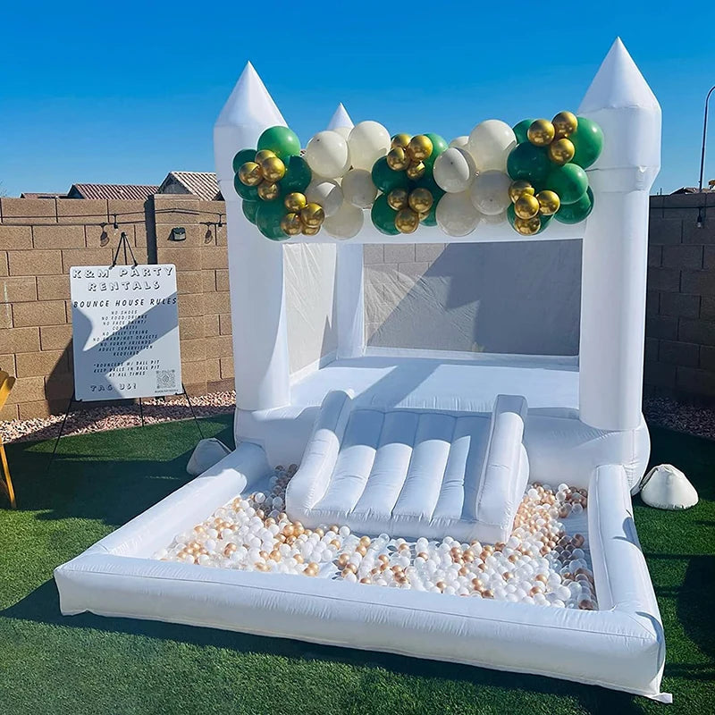 Inflatable Bouncy Castle For Kids With Water Slide