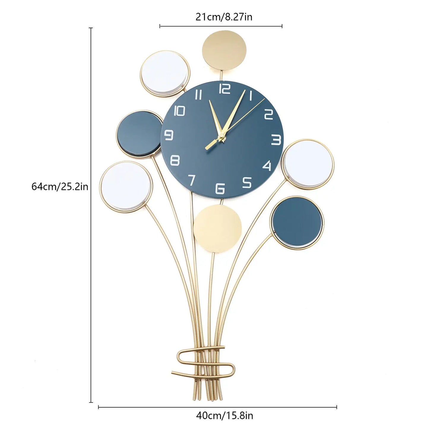 Hign-concerned Balloon Metal Wall Clock Living Room Decor